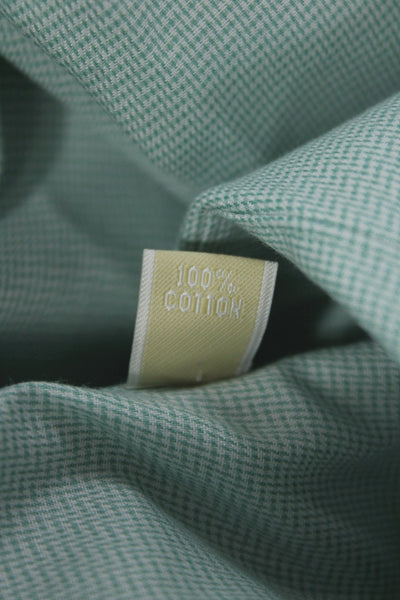 Michael Michael Kors Mens Point Collar Green 100% Cotton Dress Shirt Size 16