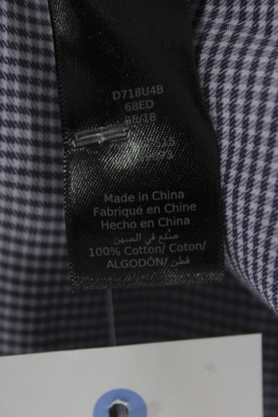 John Varvatos Star USA Mens Plaid Slim Fit Shirt Purple Size 16 32/33