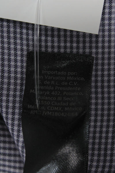 John Varvatos Star USA Mens Plaid Slim Fit Shirt Purple Size 16 32/33