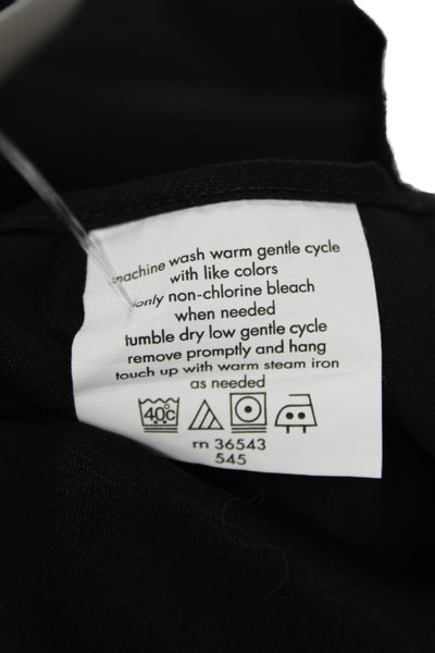Calvin Klein Mens Point Collar Black Cotton Long Sleeve Dress Shirt Size 16