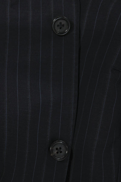 Canali Mens Dark Blue 2 Piece Suit Jacket Rayon Cupro Bemberg Size 52
