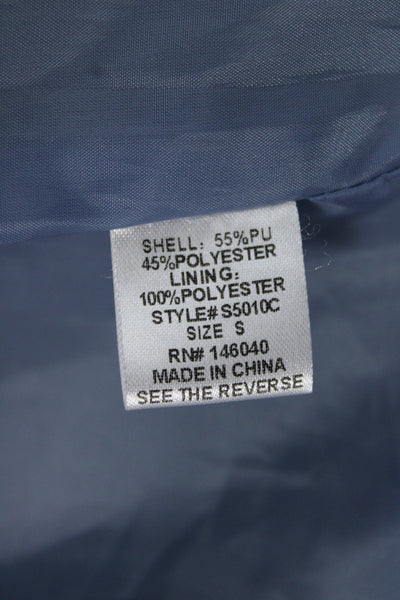 Brooklyn Karma Womens Biker Motorcycle Jacket Light Blue Size S
