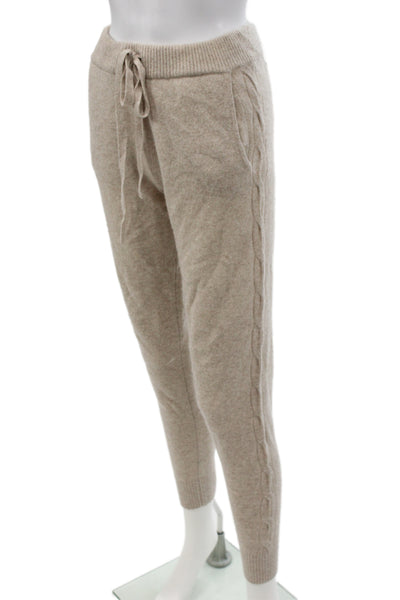 Minnie Rose Womens Beige Cashmere Jogger Sweatpants Drawstring Size XS