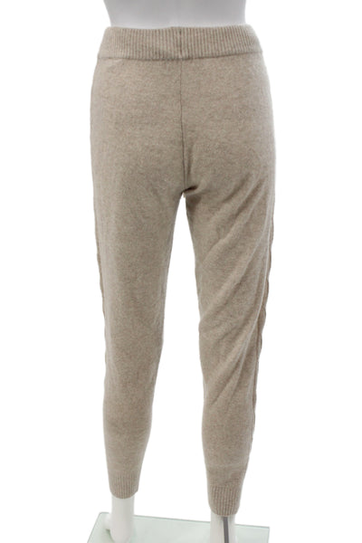 Minnie Rose Womens Beige Cashmere Jogger Sweatpants Drawstring Size XS