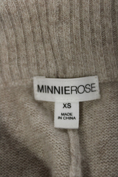 Minnie Rose Womens Beige Cashmere Jogger Sweatpants Drawstring Size XS