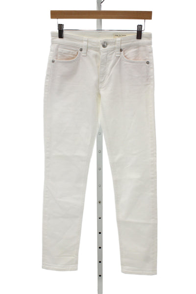 Rag & Bone Women Boyfriend Skinny White Jeans Size 23
