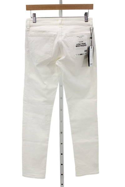 Rag & Bone Women Boyfriend Skinny White Jeans Size 23