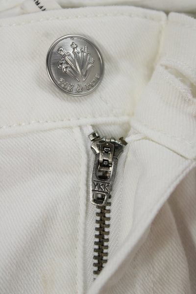 Rag & Bone Women Boyfriend Skinny White Jeans Size 23