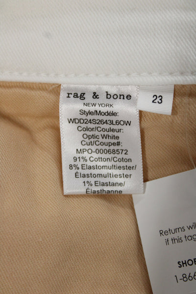 Rag & Bone Women Boyfriend Skinny White Jeans Size 23