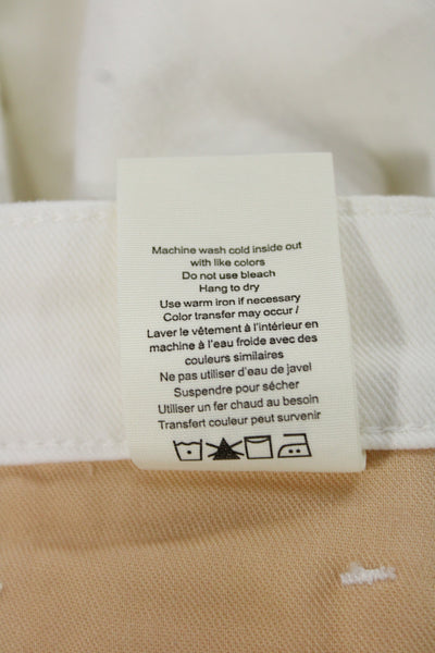 Rag & Bone Women Boyfriend Skinny White Jeans Size 23
