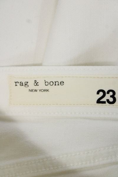 Rag & Bone Women Boyfriend Skinny White Jeans Size 23