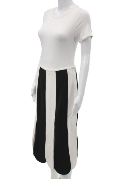 Victoria Beckham For Target Women Black Striped Trumpet Skirt Size 6