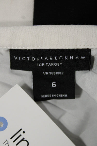 Victoria Beckham For Target Women Black Striped Trumpet Skirt Size 6