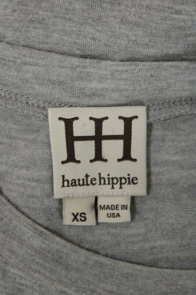 Haute Hippie Womens Sleeveless Modal Skull Graphic Tank Gray Size XS