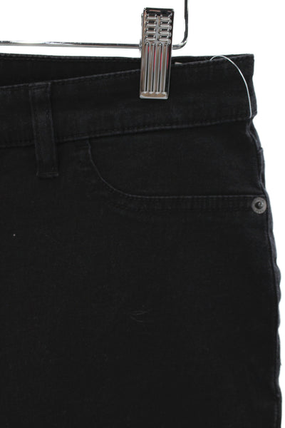 Michael Kors Women Ankle Skinny Black Jeans Mid Rise Button Size 6