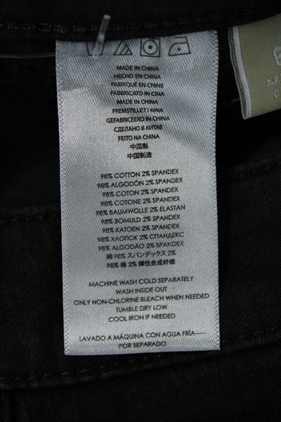 Michael Kors Women Ankle Skinny Black Jeans Mid Rise Button Size 6