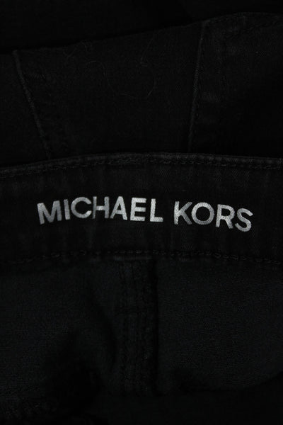 Michael Kors Women Ankle Skinny Black Jeans Mid Rise Button Size 6