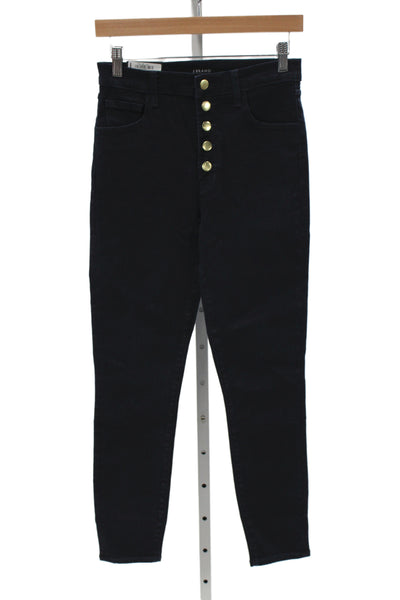 J Brand Womens Ankle Skinny Jeans Black Mid Rise Denim Size 27
