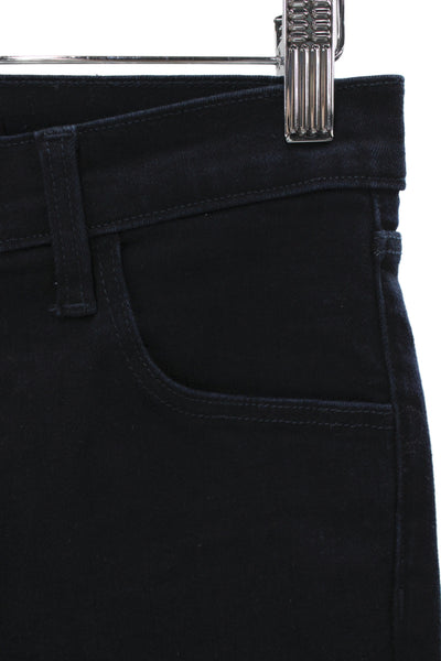 J Brand Womens Ankle Skinny Jeans Black Mid Rise Denim Size 27