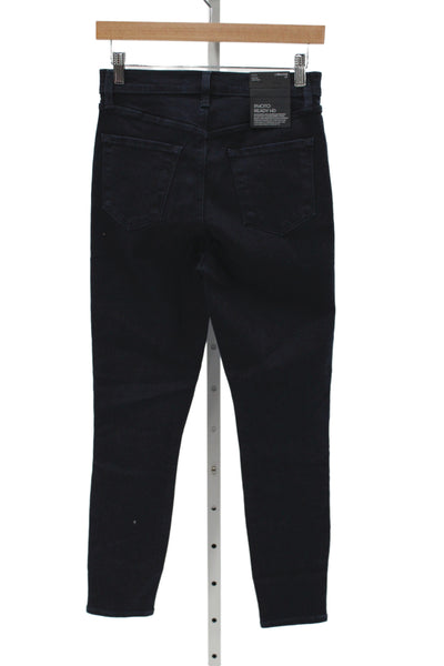J Brand Womens Ankle Skinny Jeans Black Mid Rise Denim Size 27