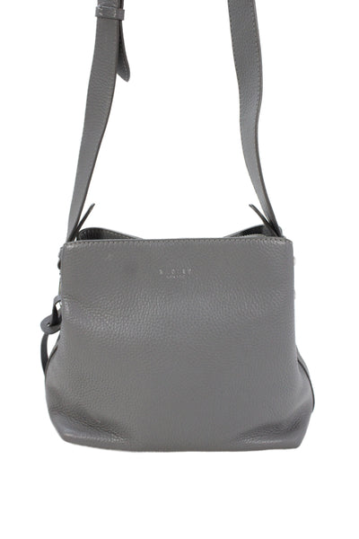 Radley London Womens Leather Multi-Compartment Shoulder Bag Gray