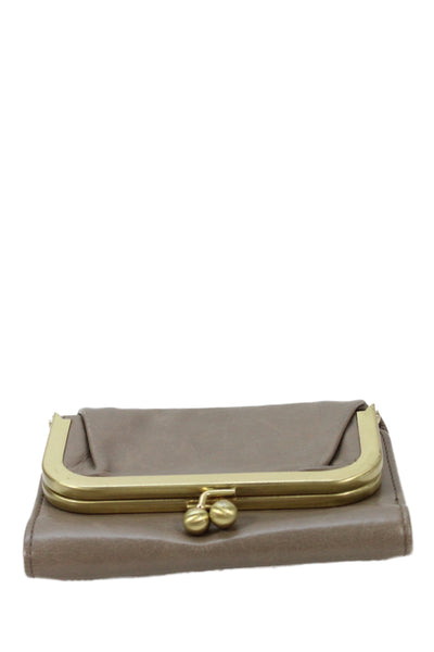 Hobo Womens Leather Multi-Compartment Wallet Taupe
