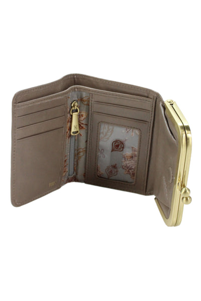 Hobo Womens Leather Multi-Compartment Wallet Taupe