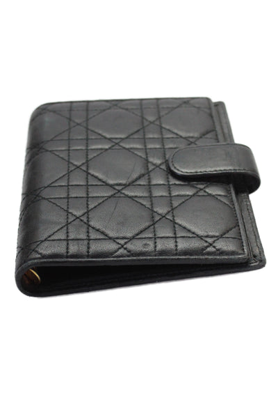 Christian Dior Unsiex Adults Embroidered Planner Cover Black