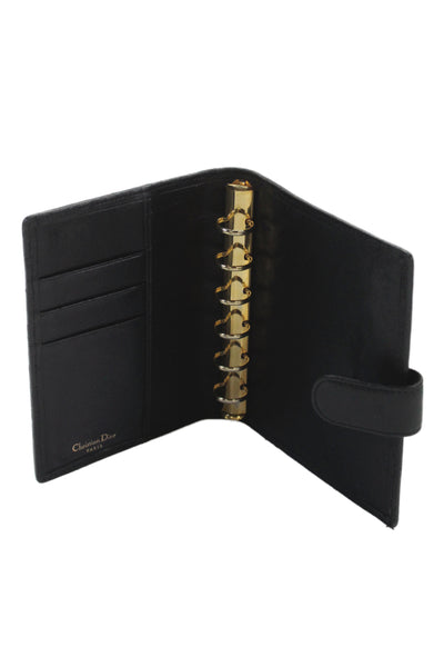 Christian Dior Unsiex Adults Embroidered Planner Cover Black
