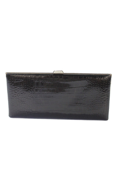 Lodis Womens Embossed Leather Multi-Compartment Wallet Black