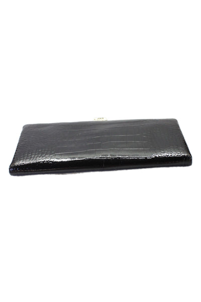 Lodis Womens Embossed Leather Multi-Compartment Wallet Black