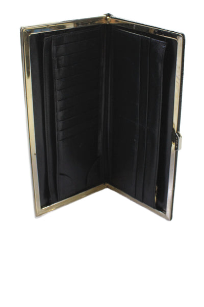Lodis Womens Embossed Leather Multi-Compartment Wallet Black