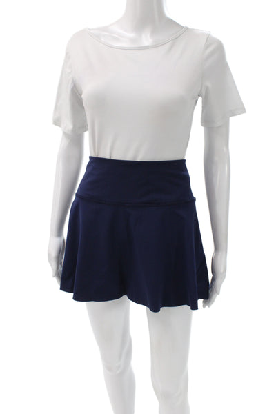 Athleta Women Skater Skort Dark Blue Short Size L