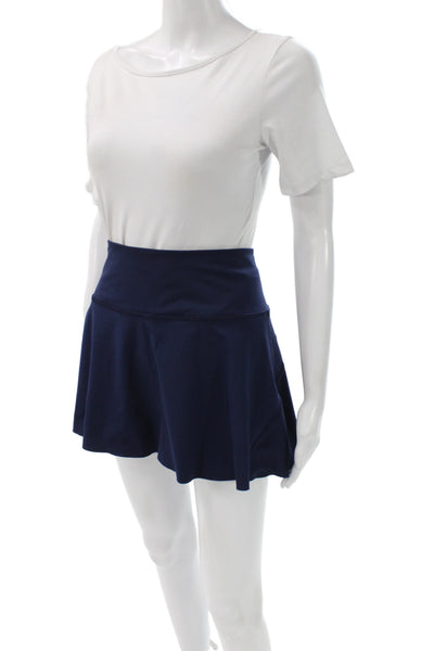 Athleta Women Skater Skort Dark Blue Short Size L