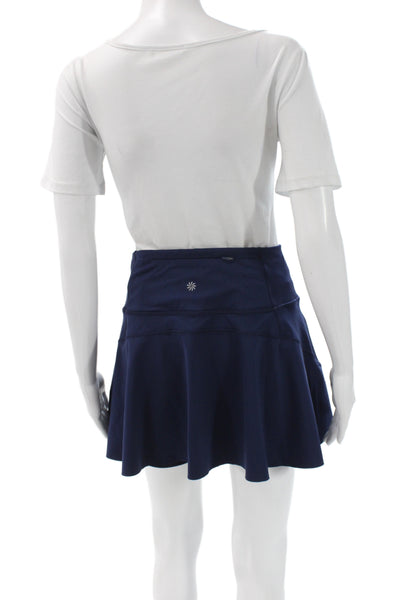 Athleta Women Skater Skort Dark Blue Short Size L