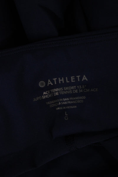Athleta Women Skater Skort Dark Blue Short Size L