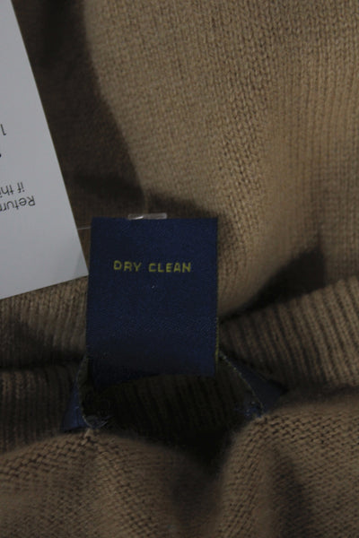 Joseph & Lyman Mens V Neck Sleeveless Cashmere Sweater Vest Tan Size XL