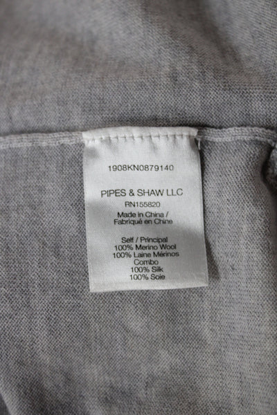 Veronica Beard Women Basic Merino Wool Crew Neck Longsleeve T-Shirt Gray Size S