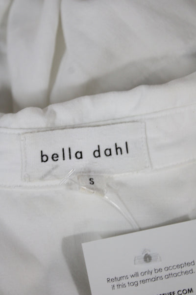 Bella Dahl Women White Collared Sleeveless Button Up Blouse Cotton Size S