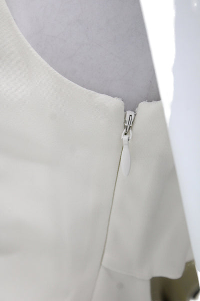 Alexander Wang Women Basic Sleeveless Tank White Polyester Crew Neck Size 4