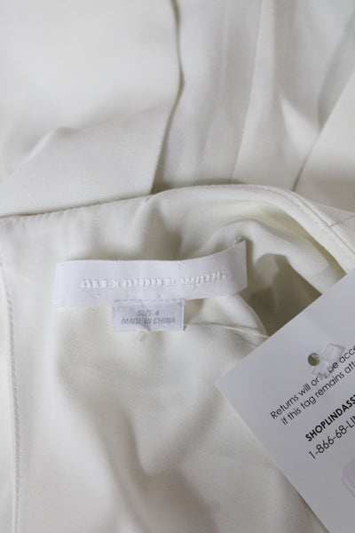 Alexander Wang Women Basic Sleeveless Tank White Polyester Crew Neck Size 4