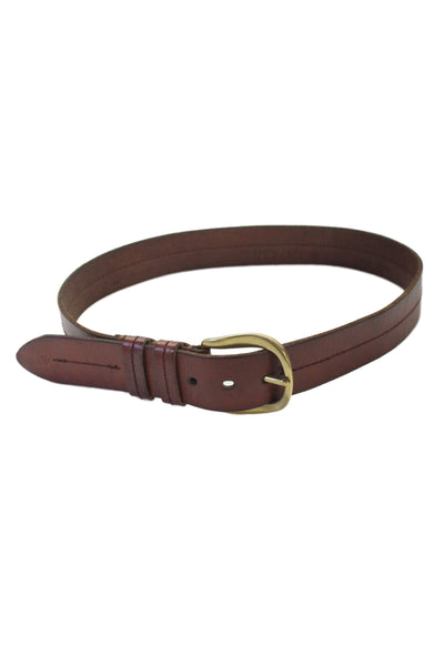 Lauren Ralph Lauren Mens Leather Frame Buckle Belt Brown Size S