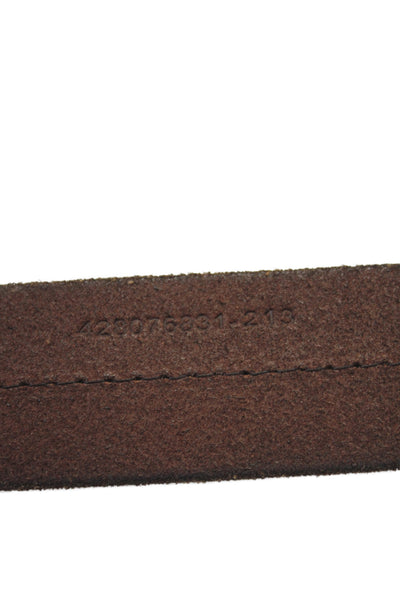 Lauren Ralph Lauren Mens Leather Frame Buckle Belt Brown Size S