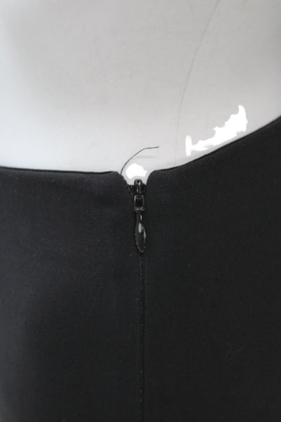 Vince Women Ankle Cropped Black Polyester Spandex Zip Solid Pants Size XS