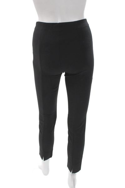Vince Women Ankle Cropped Black Polyester Spandex Zip Solid Pants Size XS