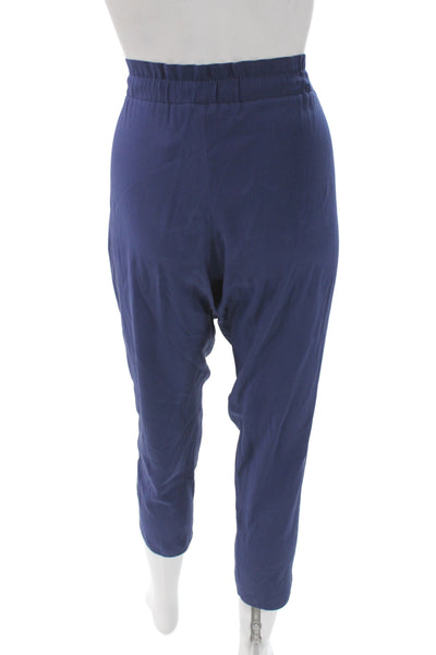 Ramy Brook Womens Dark Blue Cropped Paperbag Pants Size XS
