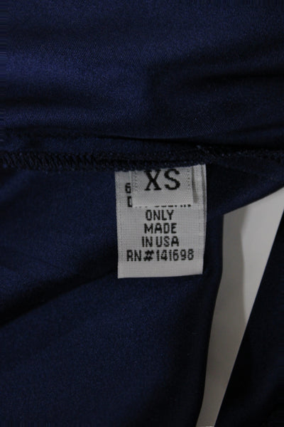 Ramy Brook Womens Dark Blue Cropped Paperbag Pants Size XS