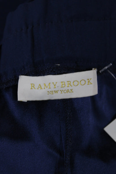 Ramy Brook Womens Dark Blue Cropped Paperbag Pants Size XS