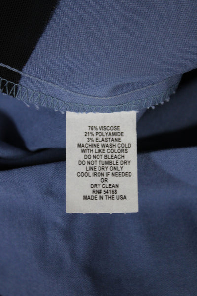 Elliott Lauren Womens Ankle Dress Pants Blue Viscose Blend Size 2