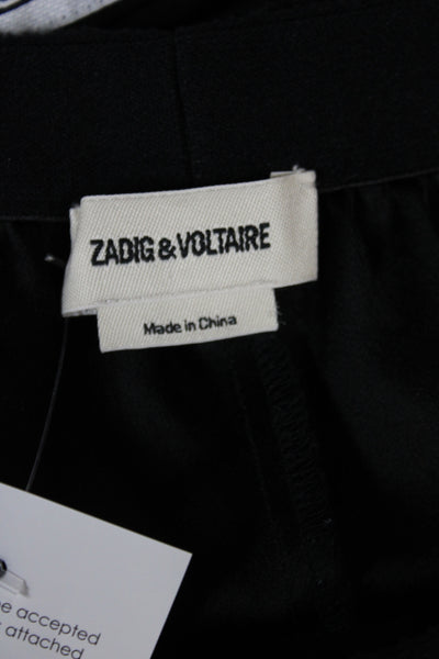 Zadig & Voltaire Womens Black Jogger Pants Polyester Spandex Size 36